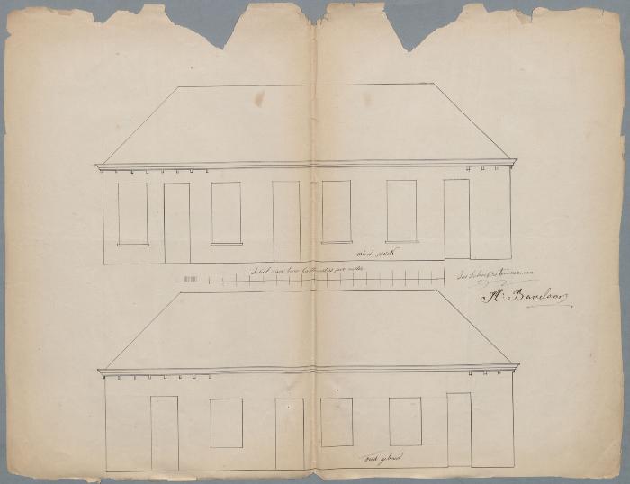 Bavelaar Adrianus, Warandestraat , Wijk 4 nrs 551,552 en 553, plaatsen 4 ramen met gebonten voorzien van cornischgoot, 23/5/1861