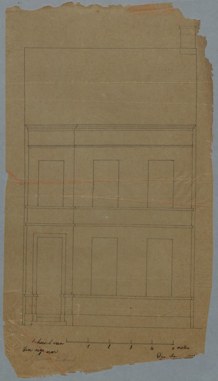 Straelen A.J., Warandestraat (einde straat), bouwen huizing, 19/7/1873