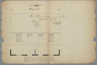 Hendrickx [weduwe], Schorvoort (nabij het hofken van de kinderen Michielsen), bouwen 2 woningen, 15/7/1839