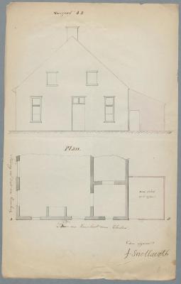 Snollaerts Franciscus, Schorvoort , Sectie M nr . 276a, bouwen schop aan huizing, 15/9/1855