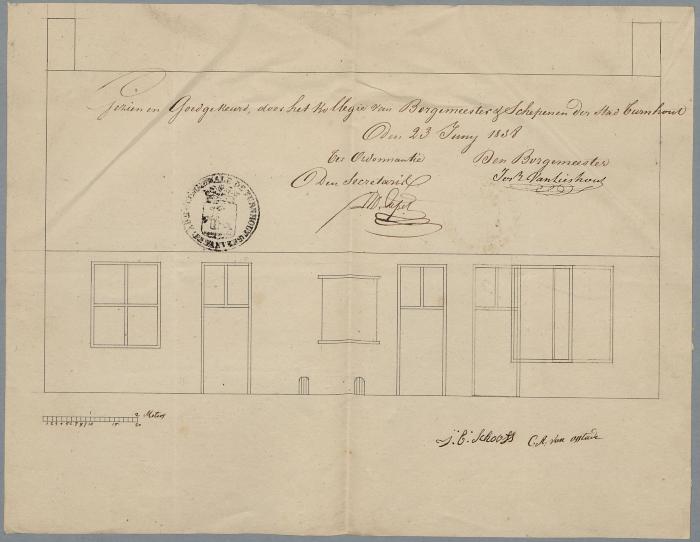 Schoofs, Kwakkelstraat , verzetten deur en raam, 23/6/1838
