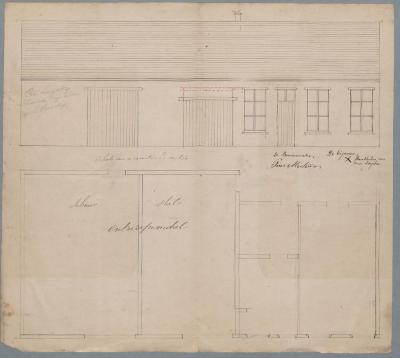 Luyckx Corn., Schorvoort (tegenover huizen Haeckx Pet.), bouwen schuur en stal, 23/9/1876