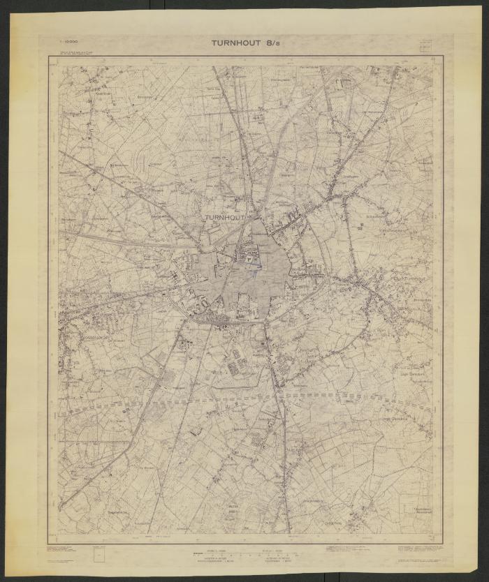 "Turnhout 8/8", Stafkaart van Turnhout, schaal 1:10000, opgemaakt door het Militair Geographisch Instituut