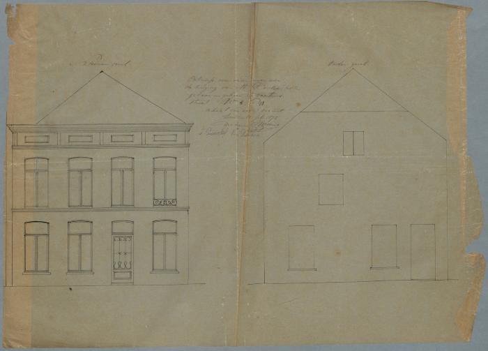 Dierckx-Van Der Linden , Gasthuisstraat , Wijk 4 nr. 18, verandering aan huizing, 2/3/1872