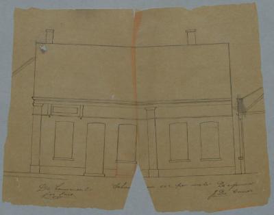 Faes Joseph, Molenstraat (Loechtenberg), vroeger dienende als kartonfabriek veranderen raam in deur, 5/2/1884