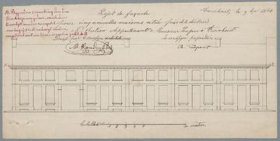Poupaert Ch., verandering aan facade van 5 nieuwe in aanbouw zijnde huizen, 29/11/1864