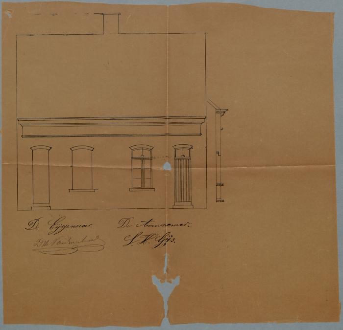 Scharel van Evenbroeck ,  bouwen 2 woningen op de Nieuwe steenweg (leidende naar de oude vaart)10/5/1892