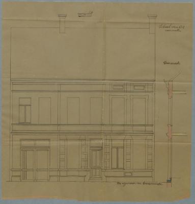 Vos Chr, Meir (tussen eigendommen Cremers en Van Tilborg), bouwen huis, 18/10/1897