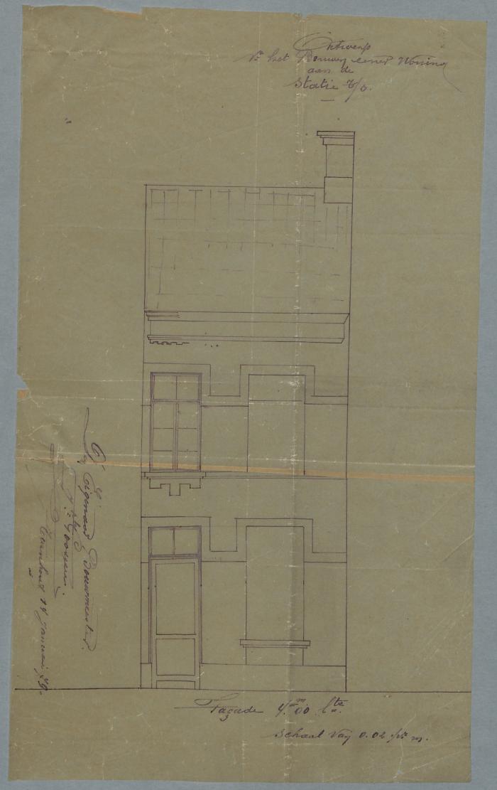 Goossens, Station, Wijk P nr. 131[c], bouwen huizing, 1/2/1879