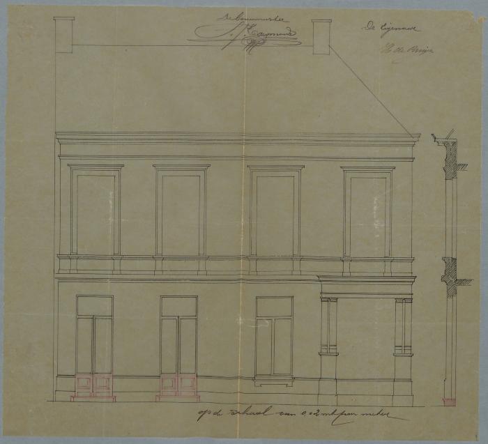 de Bruijn H., Gasthuisstraat , Wijk 4 nr. 856, plaatsen deurvensters in plaats van ramen, 21/1/1887
