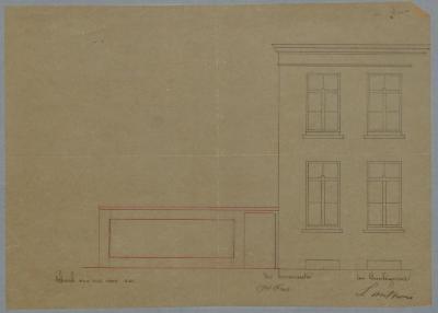 Anthoni Louis, Gasthuisstraat , [sectie 5 nr. 78], bouwen muur tegen huis, 30/3/1865