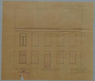 de Fierlant J., Gasthuisstraat , Wijk 3 nr. 412, verandering aan deur en ramen huizing, 25/10/1879