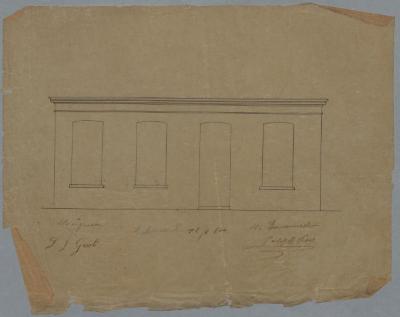 Geerts, Steenweg naar de statie, Wijk 4 nr. 106, verandering aan blinde muur, 24/5/1873