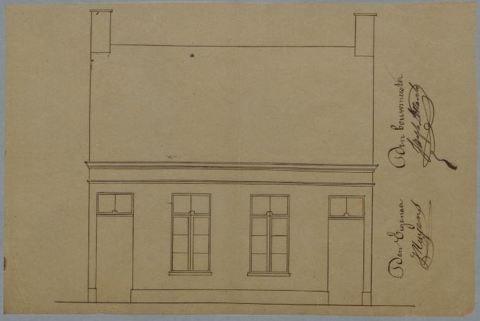 Nuyens, station (naast octrooibureel), A Wijk P nr. 138, bouwen huizing, 14/4/1858