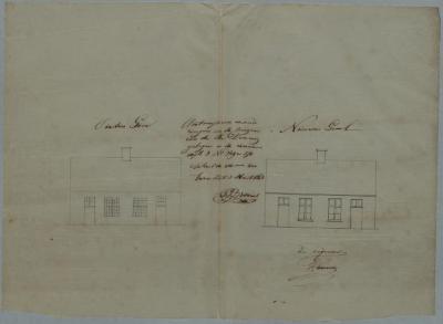 Donni[] , Vianen, Wijk 3 nrs. 349 en 350, veranderingswerken aan 2 huizen, 5/3/1863