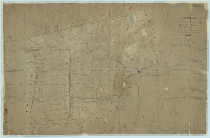 "Gemte Turnhout in 19 sect[ties], de sectie O in zes bladen genaamd Lokeren. Het blad 1"