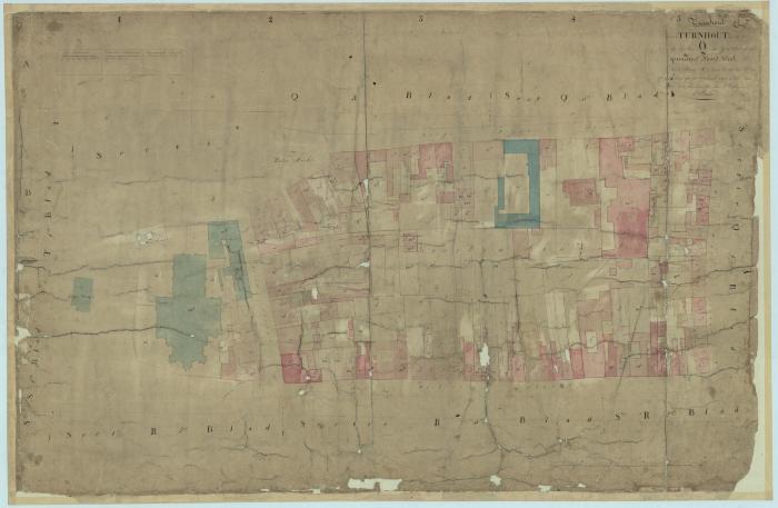 "Gemte Turnhout in 19 sect[ties], de sectie Q in zes bladen genaamd Noord West. Het blad 2"