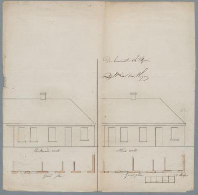 Van der Heyden, Papenstraatje, Wijk 1 nr. 85, plaatsen 2de deur voor kleine huizing en plaatsen schouw hierin, 24/9/1864
