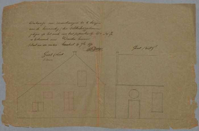 Dierckx J.B., Papenstraatje (einde straat), Wijk 1 nr. 92, den selderbos verandering aan woning, 1/10/1870