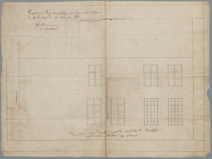 [Degatal], Papenstraatje, bouwen schouw, 25/11/1847