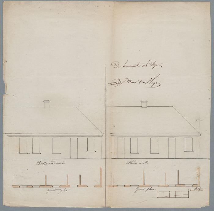 Van der Heyden, Papenstraatje, Wijk 1 nr. 85, plaatsen 2de deur voor kleine huizing en plaatsen schouw hierin, 24/9/1864