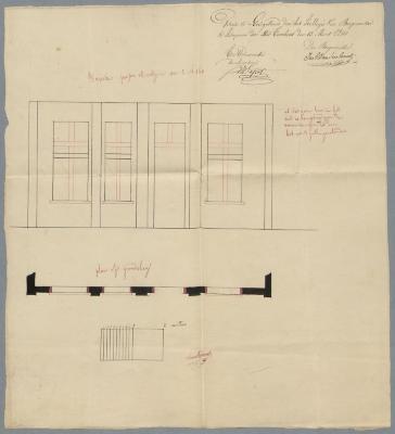 Mateyssens Carolus, Papenstraatje, Sectie 1 nr. 160, veranderingswerken aan deur en ramen, 13/3/1841