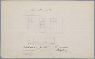 Hoskens Cornelius, Patersstraat , Wijk 1 nr. 509, vernieuwen bestaande deur en deurgebond, 25/2/1880