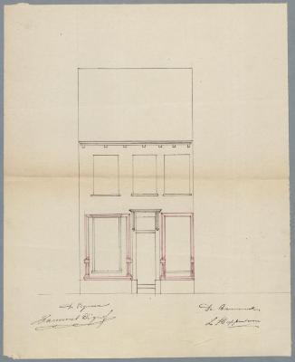 Hannoset-Dignef, Patersstraat , Sectie [] nr. 181a, maken vitrine met ingangsdeur, 1/5/1897