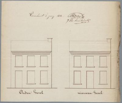 Hendrickx Jan Bte., Patersstraat, Wijk 4 nr. 329, veranderingswerken aan woning, 7/6/1854