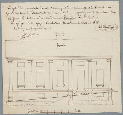 De Coster Alphonse, Wouwerstraat , bouwen huis, 16/3/1865