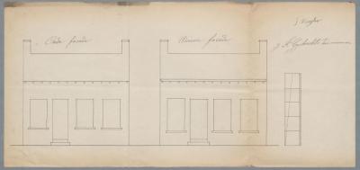 Keyser J., Patersstraat , Wijk 4 nr. 209, veranderingen aan huizing (corniche leggen, naam laten zakken,, 1/7/1861