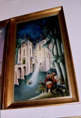 Taxandriamuseum, schilderij van Jos Van Gerwen "Turnhoutse dwaasheden"
