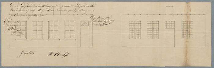 De Nijs H., Patersstraat , Wijk 1 nr. 261, [Herberg] veranderingswerken voorgevel , 17/7/1839