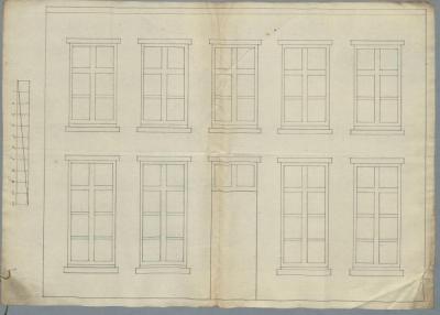 Baeyens, Patersstraat , Wijk 1 nr. 181, 4 nieuwe ramen plaatsen en gevel gelijk maken, 27/5/1826