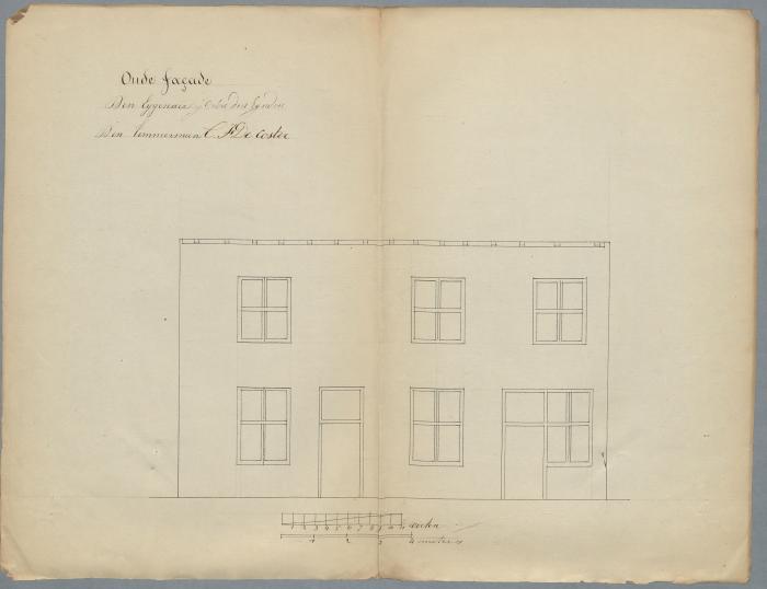 De Coster C.F., Patersstraat , Wijk[ 1] nr. 210 en 211, gevelveranderingen (ramen en deuren), 27/7/1839