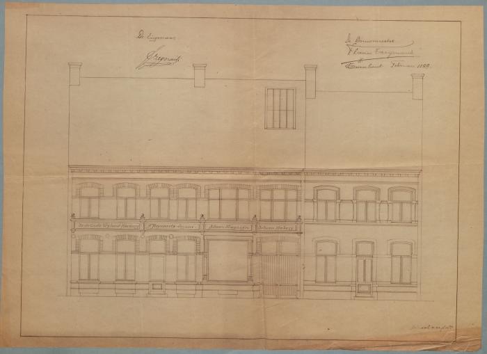 Reynaerts F., Staatsbaan van Oostmalle naar Turnhout wijk O nr. 402 van kadaster, bouwen huis, 5/4/1899