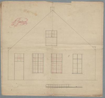 Goossens J., Patersstraat, vernieuwen 2 ramen en deur, 30/11/1850