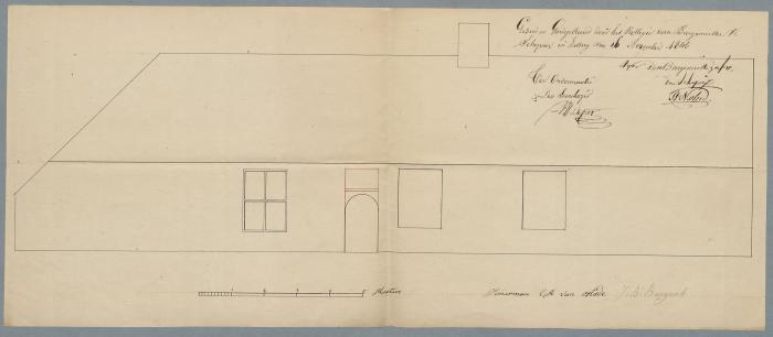 Van Ostade C.A., Patersstraat (einde straat), maken nieuw deurgebont, 16/11/1846