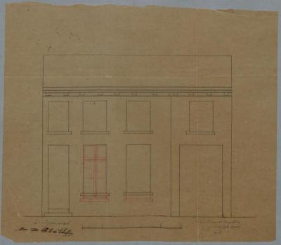de Chaffoy H.C. (weduwe), Patersstraat , Wijk 4 nr. 286, voorgevelveranderingen aan huizing, 24/1/1874