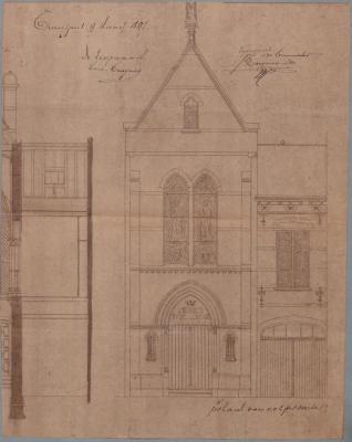Truyens [Erinetta] (mejuffrouw), Staatsbaan van Turnhout naar Diest- Herentalsstraat , Wijk T nr. 5, kapel afbreken perceel en heropbouwen kapel, 22/4/1897