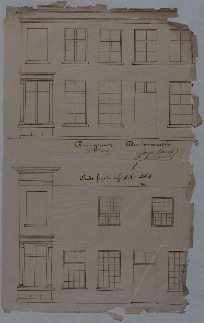 Baeten, Nieuwstraat , Wijk 4 nr. 364, veranderingen aan huizing, 3/8/1861