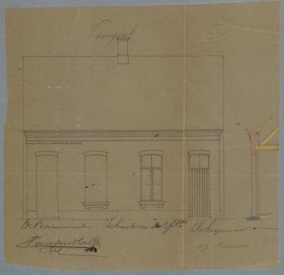 Adriaensen J.G., Staatsbaan van Turnhout op Hoogstraten, Wijk P nr. 162a, bouwen 2 huizen, 15/8/1887