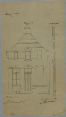 Avonds Jos, Baan van Turnhout naar Hoogstraten (tussen kom nieuwe vaart en statie ijzeren weg), bouwen huizing, 9/8/1893