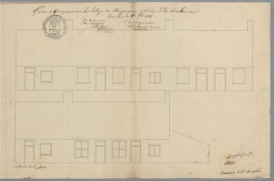 Van Gorp Antonius, De Nieuwe Stad, veranderen 2 ramen in woning, maken 2 woningen aan huis, 6/9/1838