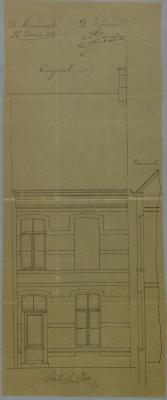 Geentjens P., Baan van Turnhout naar Hoogstraten (tussen palen 08 en 09), bouwen 2 huizen, 5/7/1897