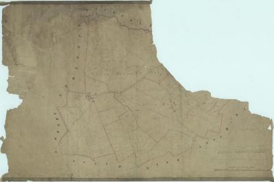 Fragment van perceelplan van [Oud-]Turnhout, met "Groote Bremels Hoef" en "Klein Bremels Hoef"