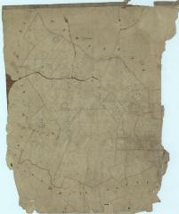 Fragment van perceelplan van [Oud-]Turnhout, met "De Reusche Heide" en "De Hei Veldekens"