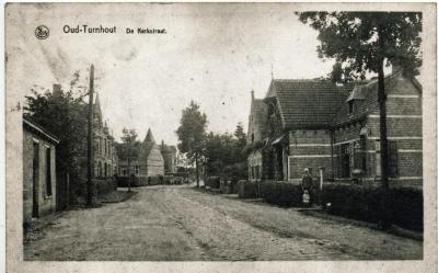 Oud-Turnhout. Zicht op de Kerkstraat