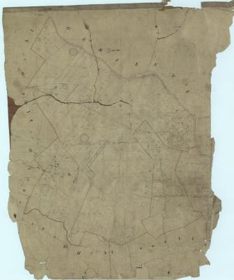 Fragment van perceelplan van [Oud-]Turnhout, met "De Reusche Heide" en "De Hei Veldekens"