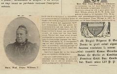 Mevrouw Aerts, weduwe van Frans Willems en oud-bestuurster van het Anna-Bijnsgesticht te Antwerpen